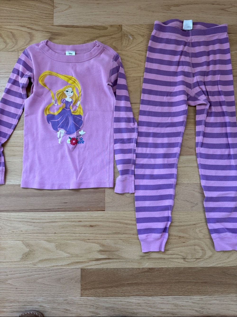 Disney Purple Rapunzel Tangled Striped Pajama Set